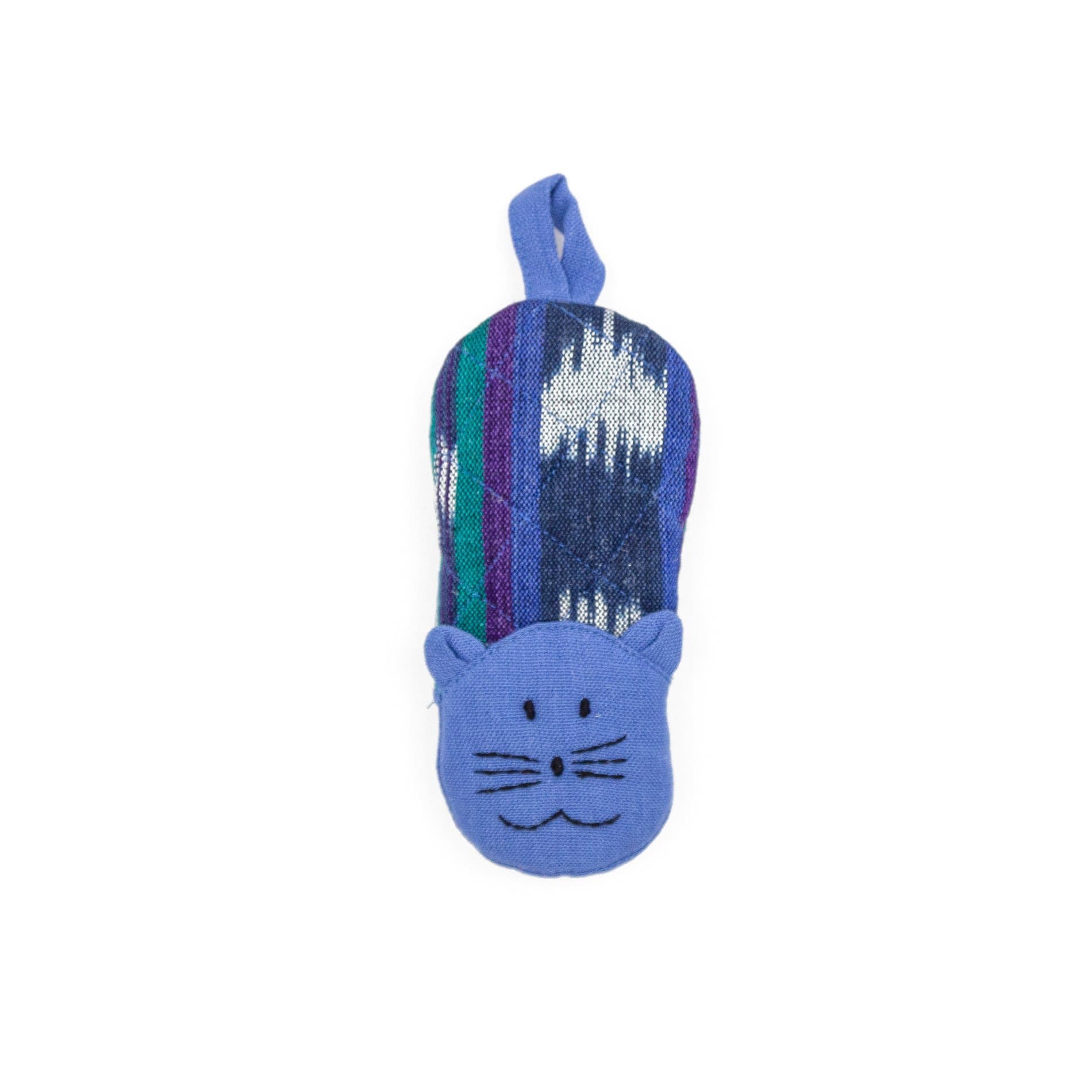 Blue Cat Skillet Handle Holder - Handmade, Zero Waste and Fair Trade