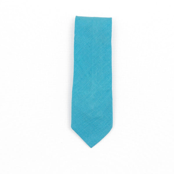 BLue Solid Guatemalan Cotton Tie - Handmade, eco-friendly & Women owned business