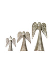 Handcrafted Recycled Steel Standing Angel - A statement piece that adds a touch of elegance and spiritual significance to your living space.