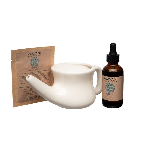 Discover the Power of Ayurvedic Nasal Care with Our Neti Pot & Nasya Oil Set