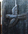 Handcrafted Recycled Steel Bird Ornament - A sustainable and elegant addition to your home décor.