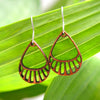 Tear Drop Earrings in cherry wood - Handmade, Eco-friendly, made in the USA GioGio Design