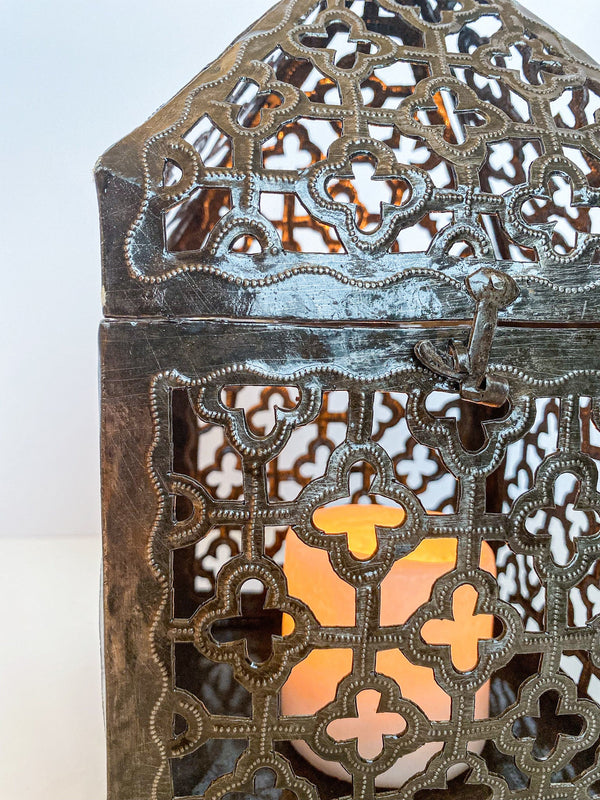 Illuminate Your Home with a Handcrafted Recycled Metal Lantern**
