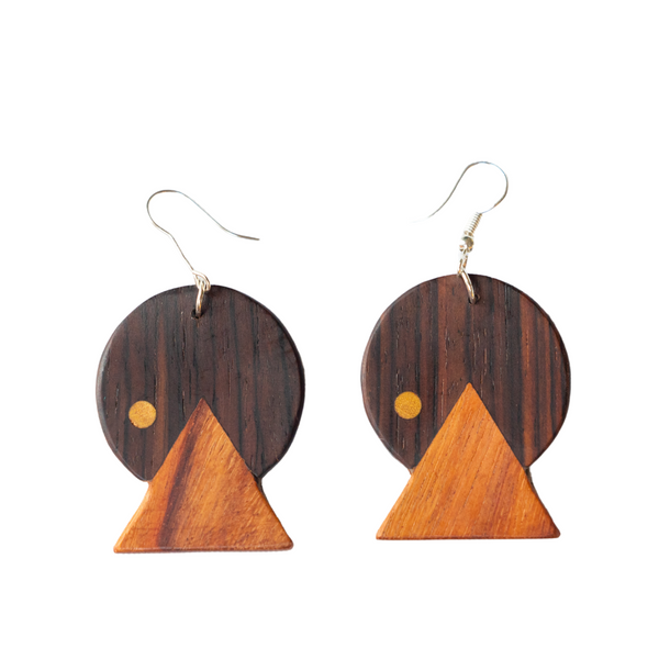 Embrace Everlasting Eventide with Sunset Wood Earrings