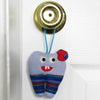 Toothy Hanging Tooth Fairy Bag Bleu ou Rose - Fait main, zéro déchet et écologique