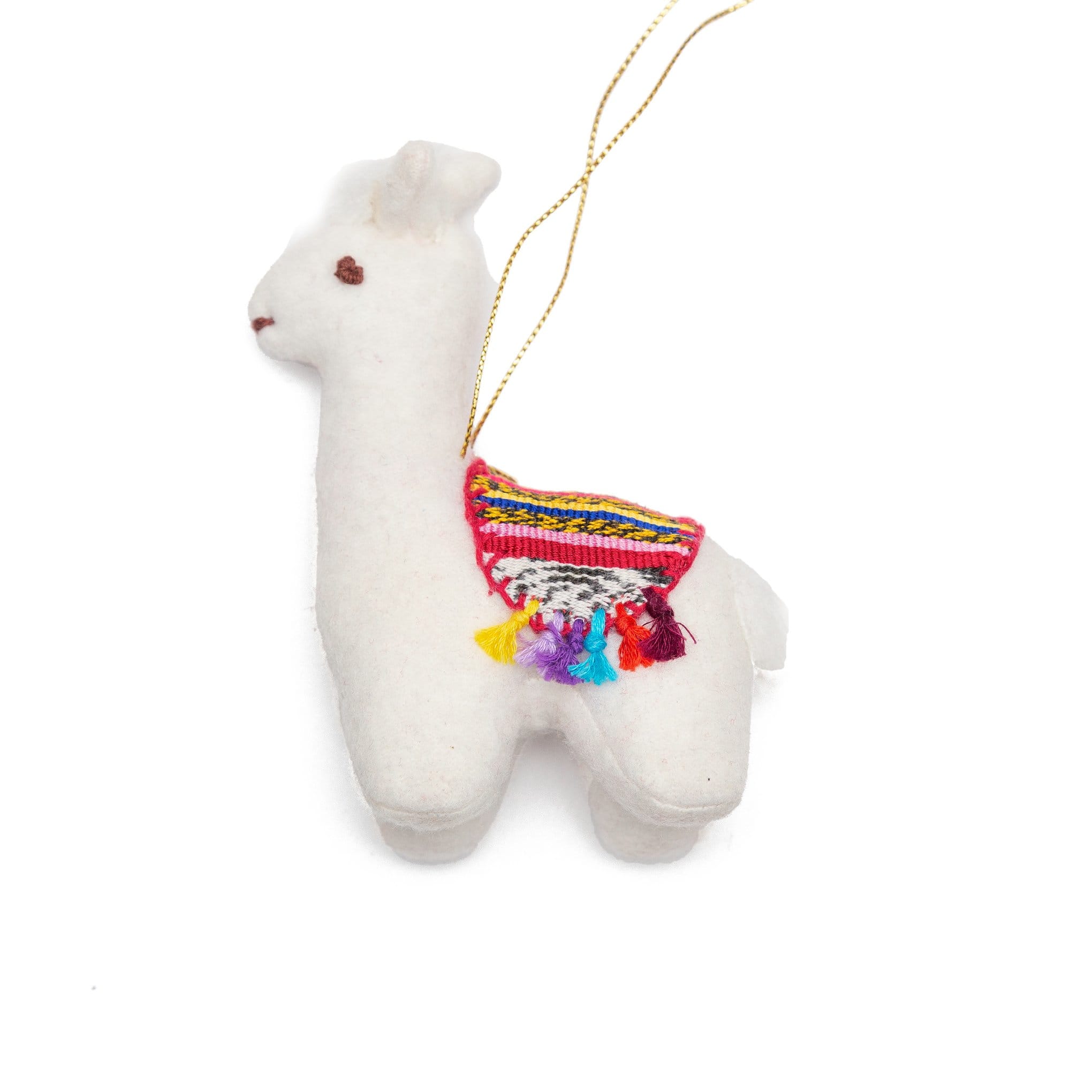 Whimsical Handcrafted Fair Trade Felt Llama Ornament: A Touch of Andean Charm for Your Home**