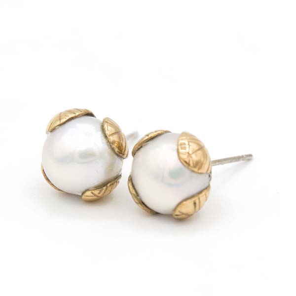 INDAH's SHAKTI Pearl Earrings - handcrafted magic & divine energy (pearls, 24k gold/silver, recycled metal). Empower yourself, plant trees. Shop now!