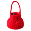 Petit sac seau en macramé Naga, en rouge - respectueux de l'environnement et commerce équitable