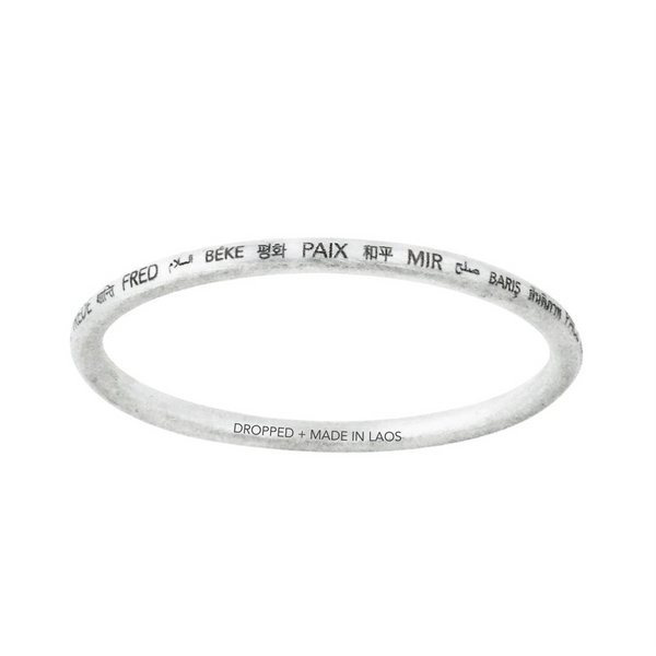 ARTICLE22 Peace All Around Bangle - Sterling Silver or Gold Tone - Sustainable & Ethical Laotian Jewelry