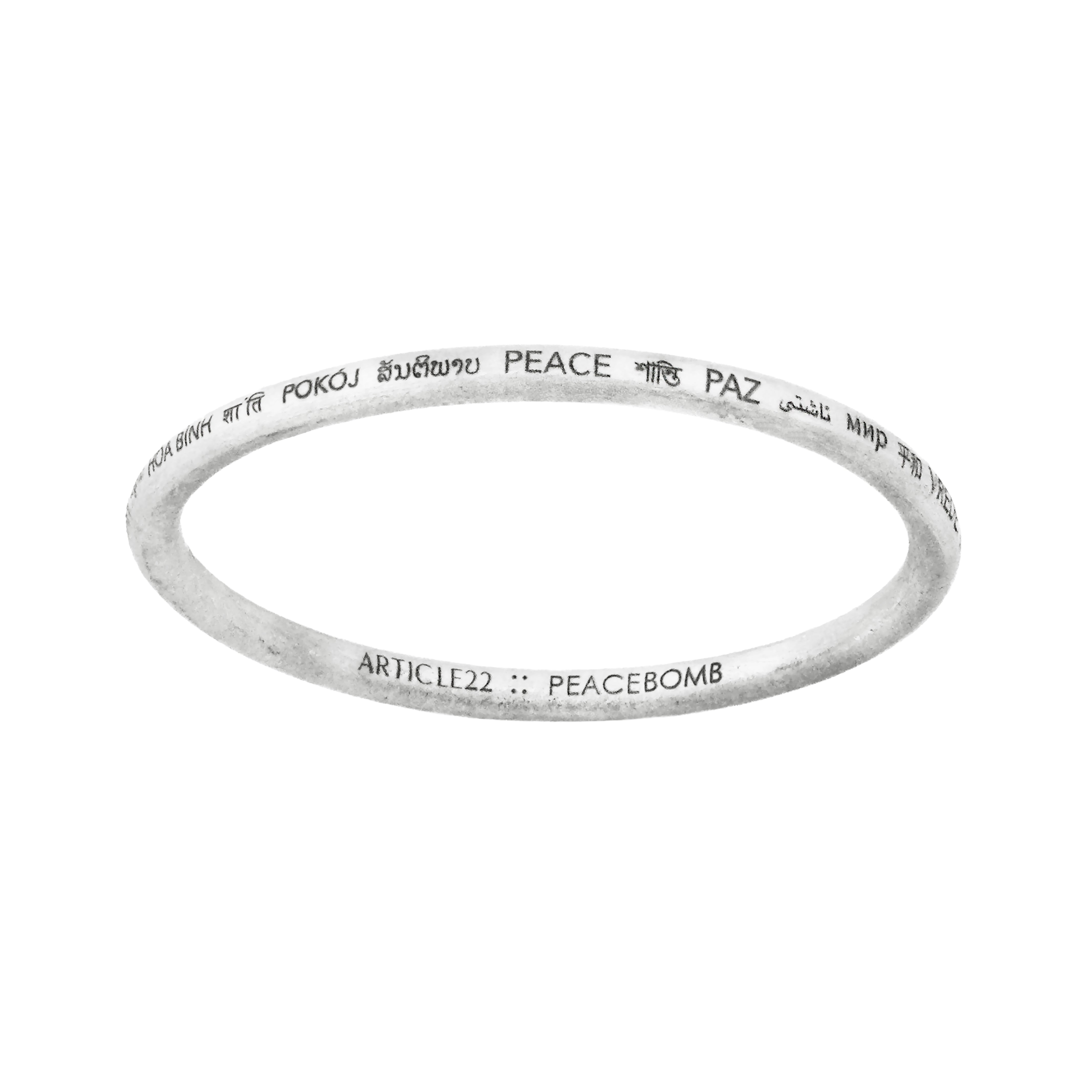 ARTICLE22 Peace All Around Bangle - Sterling Silver or Gold Tone - Sustainable & Ethical Laotian Jewelry