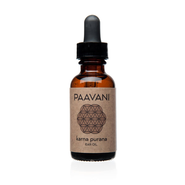 PAAVANI Ayurveda Organic Karna Purana Oil - sesame & lavender for ear health! Nourishing, calming, travel-friendly. Ayurvedic ritual for relief & balance. Shop now!