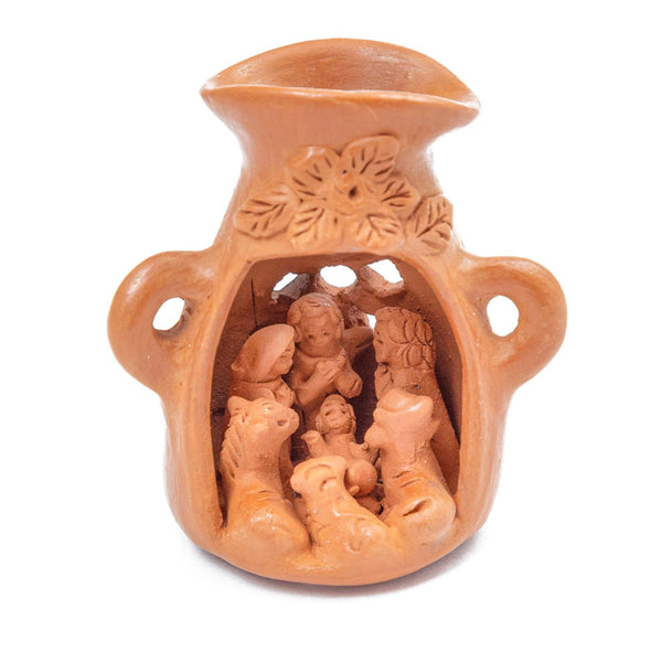 Enchanting Handcrafted Terracotta Vessel Nativity Scene: A Touch of Rustic Charm for Your Holiday Décor**