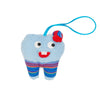 Toothy Hanging Tooth Fairy Bag Bleu ou Rose - Fait main, zéro déchet et écologique