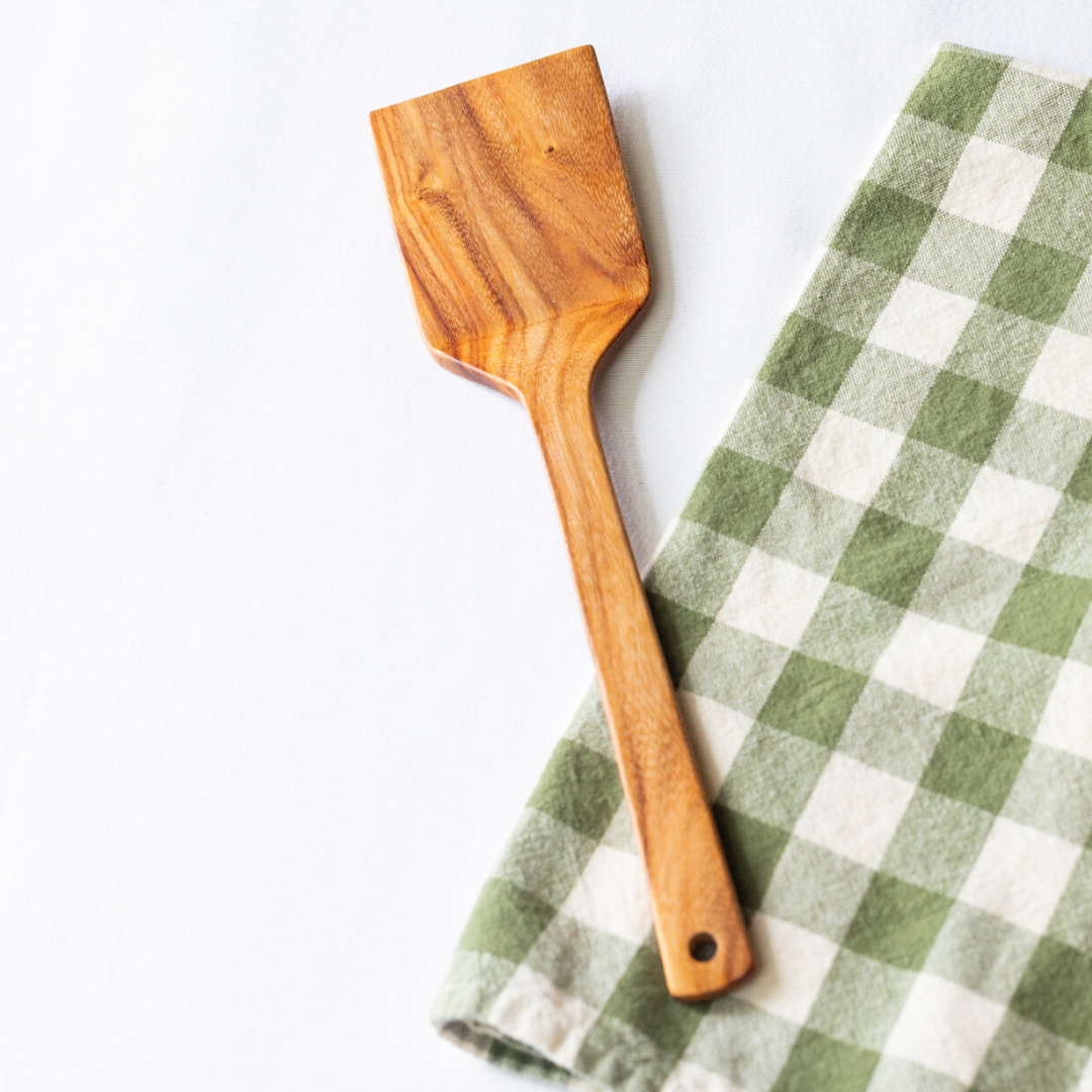 This beautiful and extremely functional spatula is great for flipping pancakes and more! Finished with food-safe raw tung oil, each spatula is durable and protected against the elements. Choose from Coffeewood, Macawood, or Laurelwood. As always, Handmade and Fair Trade!