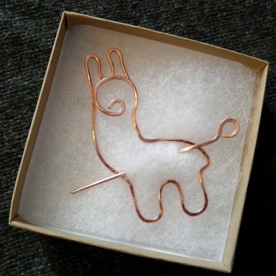 Charm & Secure: Adorable Handcrafted Alpaca Shawl Pin (Copper, Bronze, Nickel)