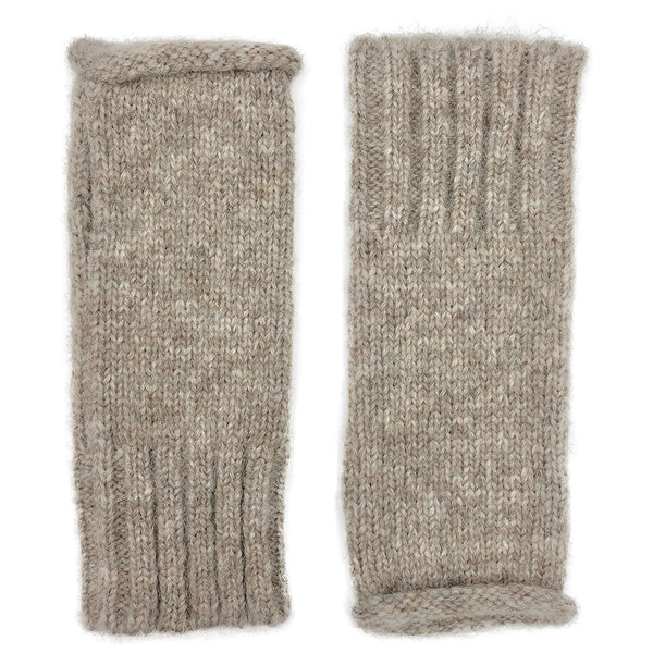 Gants en alpaga tricotés essentiels beiges - Faits à la main et issus du commerce équitable