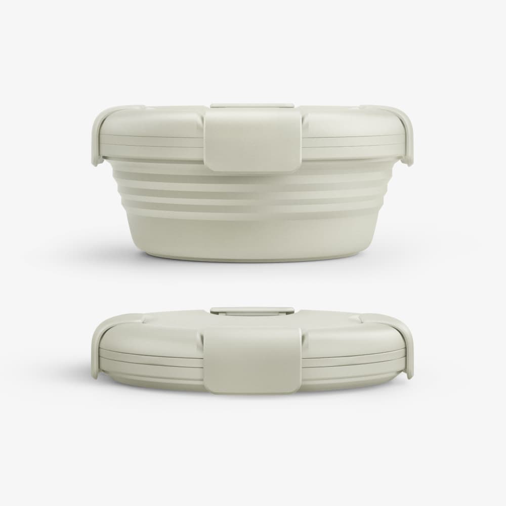 The Stojo Bowl provides an impressive 4.5 cup capacity with the added bonus of collapsible space-saving and transportability. Packaged in a collapsed form, similar to the size of a tennis ball, this product enables users to maximize their storage space while enjoying the convenience of a spill-proof seal. Boasting safety-tested materials such as LFGB platinum-cured premium food-grade silicone, BPA-free polypropylene lid, and recyclable clasps and rings, the Stojo Bowl is a safe and reliable choice.