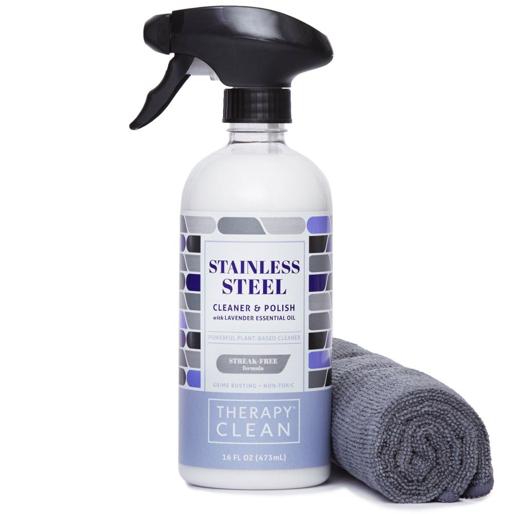 Stainless Steel Cleaner & Polish Kit | Non toxic | recyclable packaging | Plant base Therapy Clean