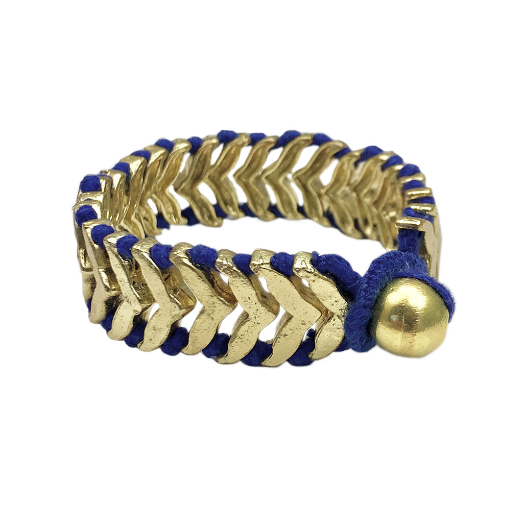 Handwoven Elegance Meets Modern Flair: Rina Temple Bracelet (Fair Trade, Statement Piece)