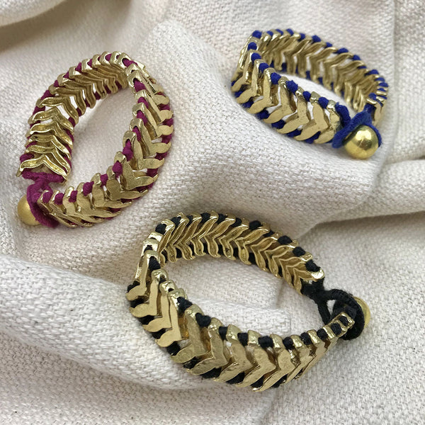 Handwoven Elegance Meets Modern Flair: Rina Temple Bracelet (Fair Trade, Statement Piece)
