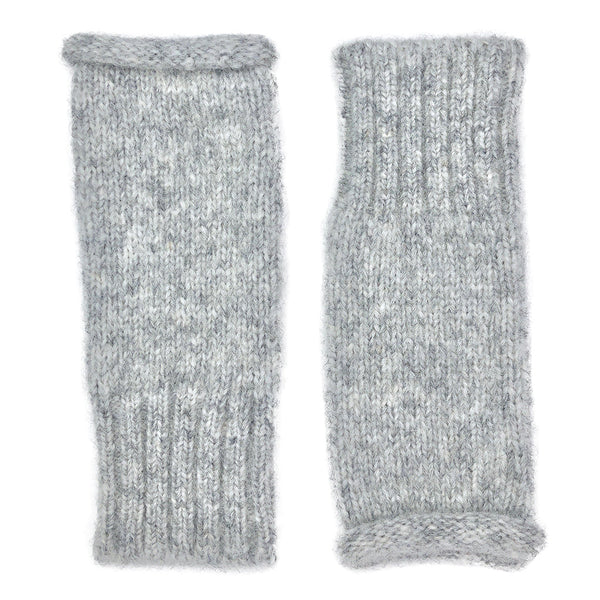 Gants en alpaga tricotés gris essentiels - Faits à la main et issus du commerce équitable
