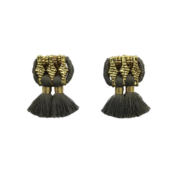 Jhumka Tassel Earrings: Boho chic meets Indian tradition. Ethically-sourced, handcrafted earrings in 4 colors! Shop now!