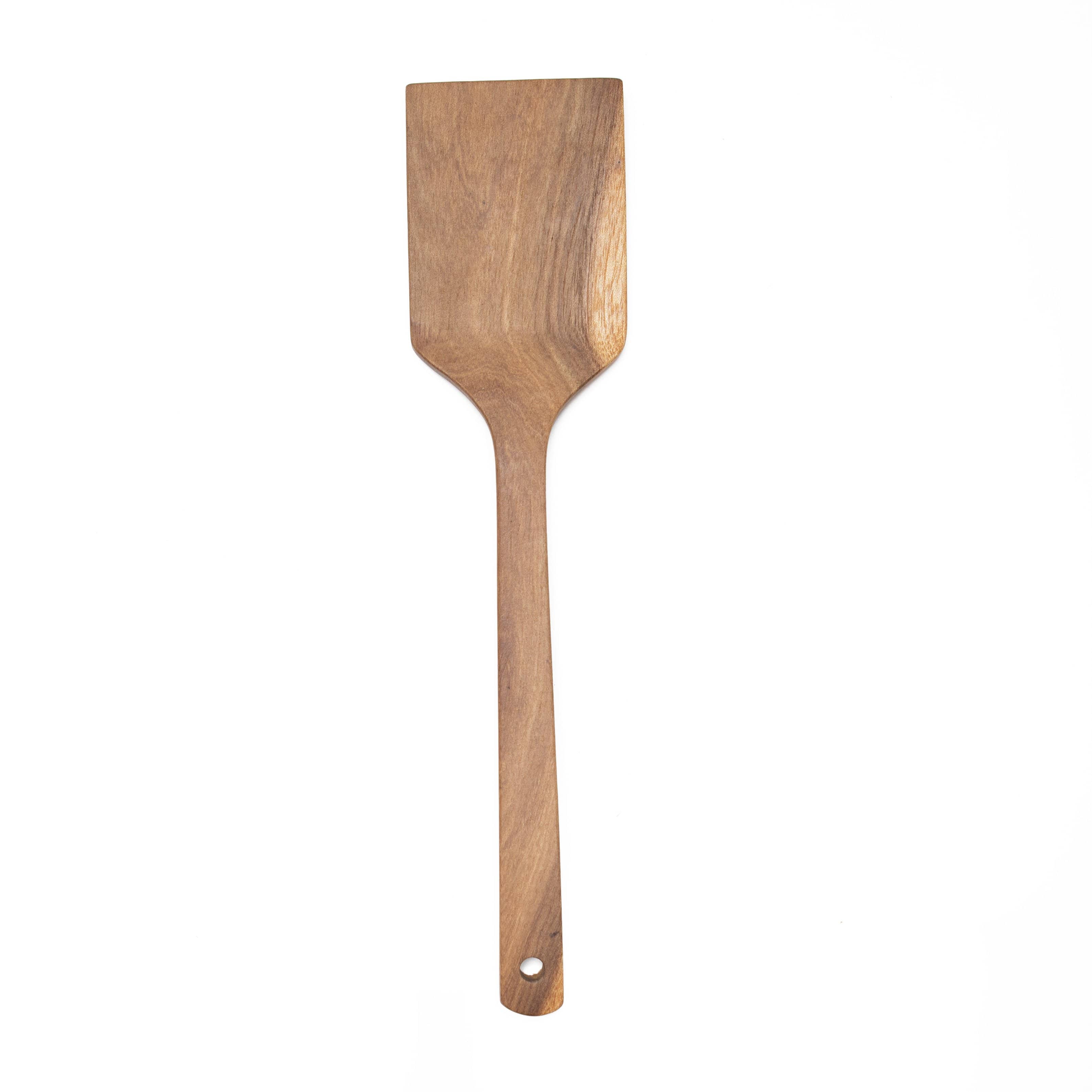 This beautiful and extremely functional spatula is great for flipping pancakes and more! Finished with food-safe raw tung oil, each spatula is durable and protected against the elements. Choose from Coffeewood, Macawood, or Laurelwood. As always, Handmade and Fair Trade!