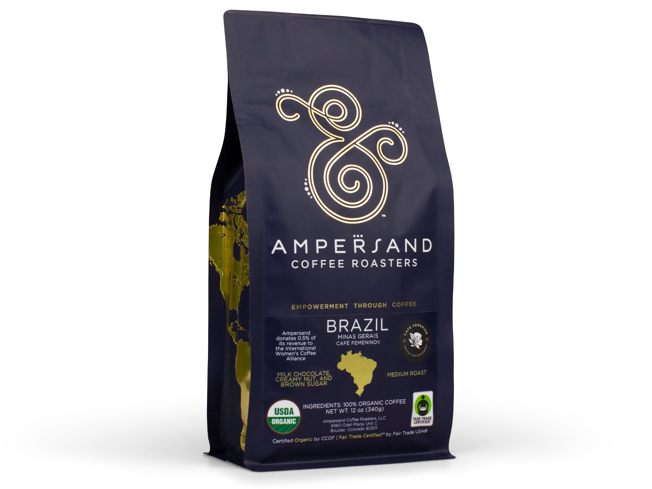 Brazil Minas Gerais: Organic Nutty Milk Chocolate Blend, 12 oz.