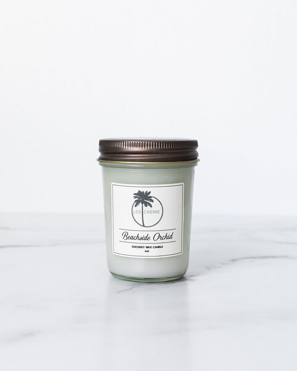 Beachside Orchid Scent Coconut Wax Candle - Eco-friendly, vegan and irresistible