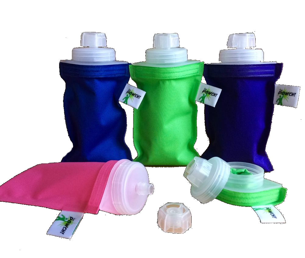 A REUSABLE, collapsible, waterproof, eco-friendly, easy-to-clean, on-the-go, human and pet storage bottle/ container K.O. ECOLIFE