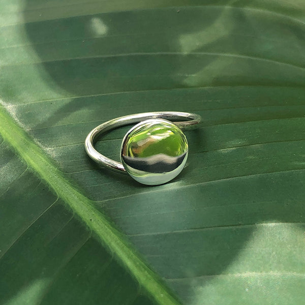 Full Moon Ring - Sterling Silver Minimalist Ring Inspired by Inca Culture
