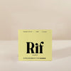 Yellow box of Rif Care super absorbency pads on a beige background
