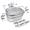 Bklyn Bento Box Boîte à déjeuner 100 % acier inoxydable pour enfants et adultes 3 en 1 – Récipient alimentaire en métal