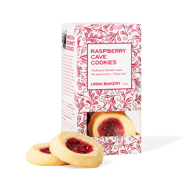 Unna Bakery Raspberry Jam Drop Cookies - Sweet & tart sunshine in every bite! Buttery shortbread, vibrant jam, bakery-fresh. Perfect for gifts, tea time, & anytime! Shop now & savor the joy.