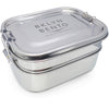 Bklyn Bento Box Boîte à déjeuner 100 % acier inoxydable pour enfants et adultes 3 en 1 – Récipient alimentaire en métal