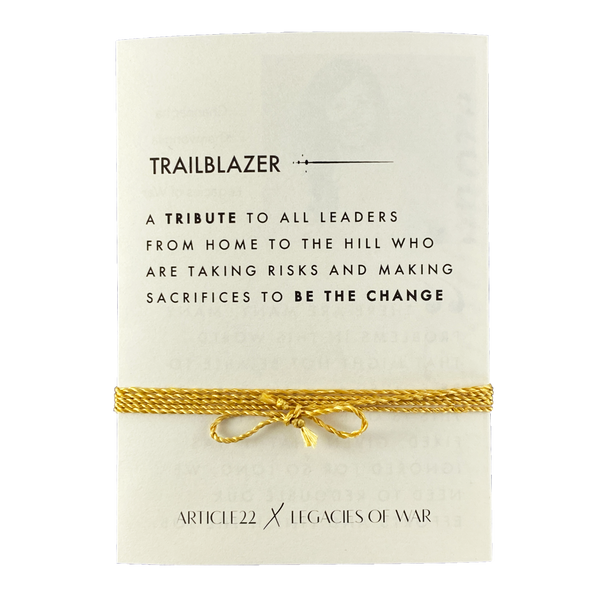 NEW LAO SILK TRAILBLAZER BRACELET - LEGACIES OF WAR COLLABORATION