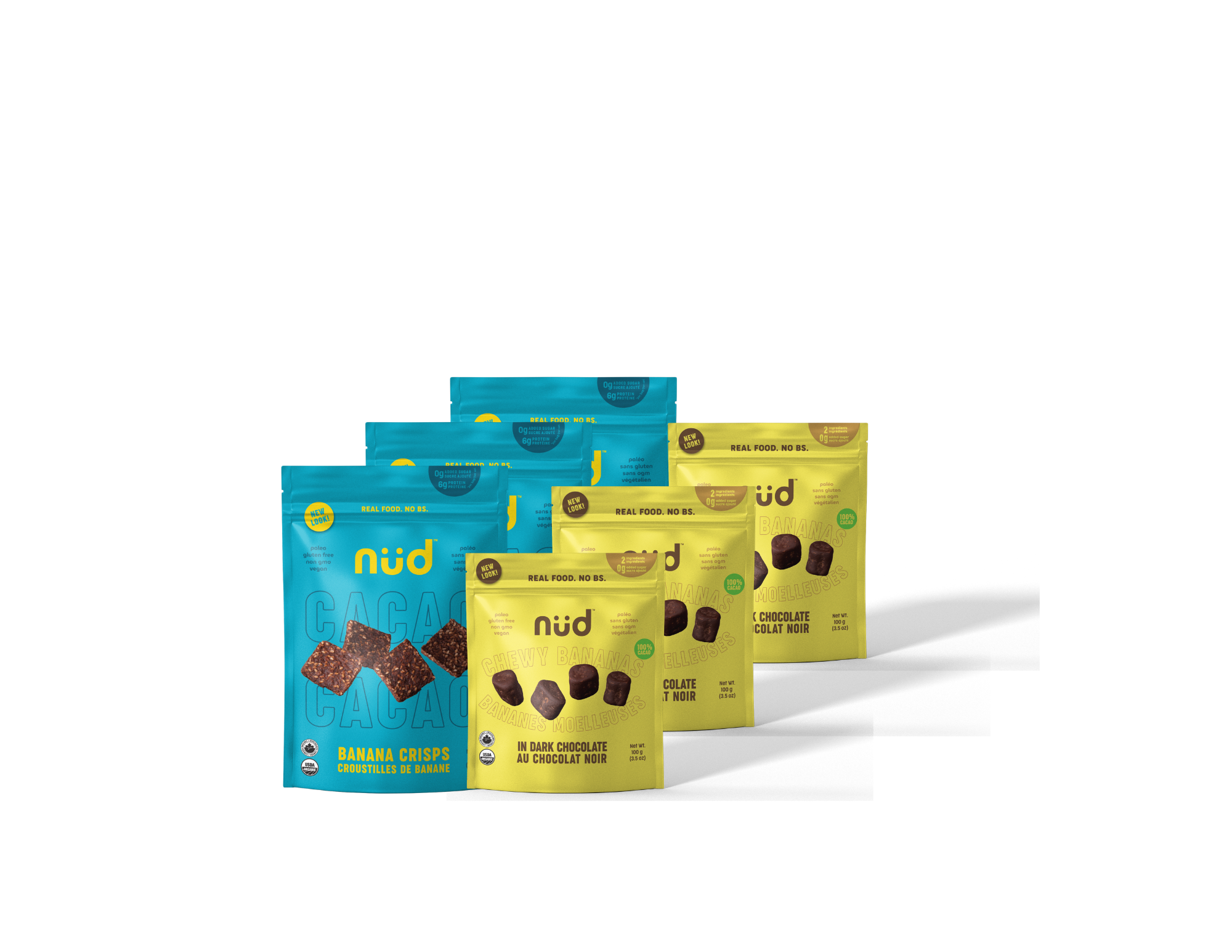 Sugar-free chocolate & banana heaven! This bundle features 3 packs of Choc. Covered Chewy Bananas & 3 packs of Cacao Banana Crisps (all organic, sugar-free). Guilt-free snacking starts here! Shop now!